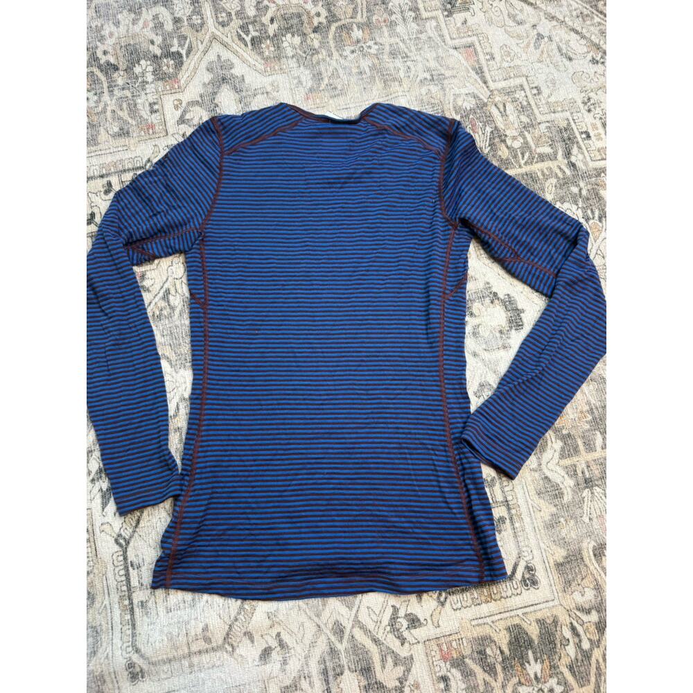Icebreaker Merino Wool 200 Oasis LS Crewe Thermal Mens Base Layer Top S Stripes - Picture 7 of 9